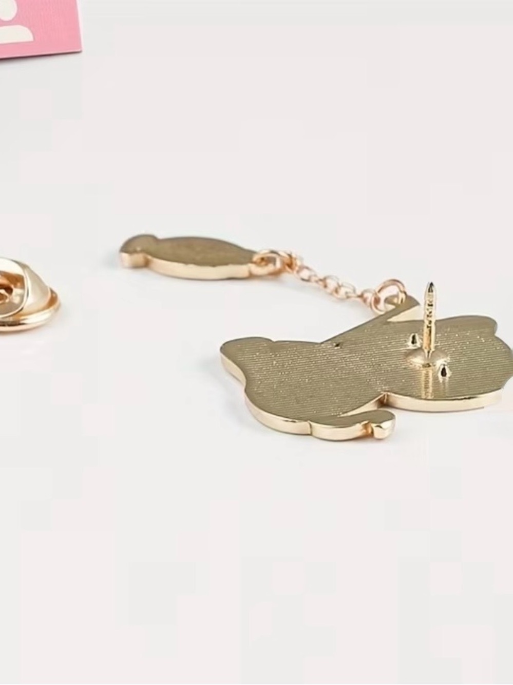 Cute Cat Enamel Pin Brooch with Red Fish - Picture 4 of 4